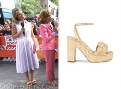 The Today Show: July 2023 Savannah Guthrie's Beige Woven Platform ...