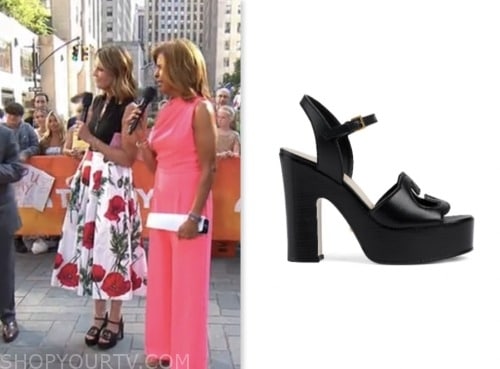 The Today Show: July 2023 Savannah Guthrie's Black Logo Cutout Platform ...