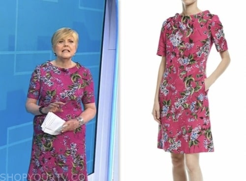 The Today Show: July 2023 Anne Thompson's Pink Floral Print Dress ...