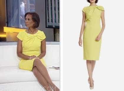 Outnumbered: July 2023 Harris Faulkner's Yellow Bow Sheath Dress | Shop ...