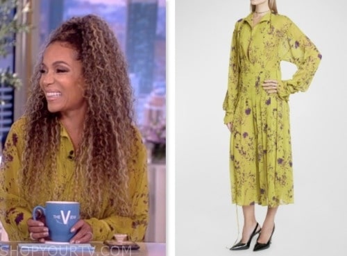 The View: July 2023 Sunny Hostin's Yellow Floral Print Dress | Shop Your TV