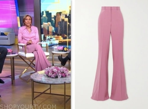 Good Morning America: July 2023 Robin Roberts's Pink Flared Pants ...