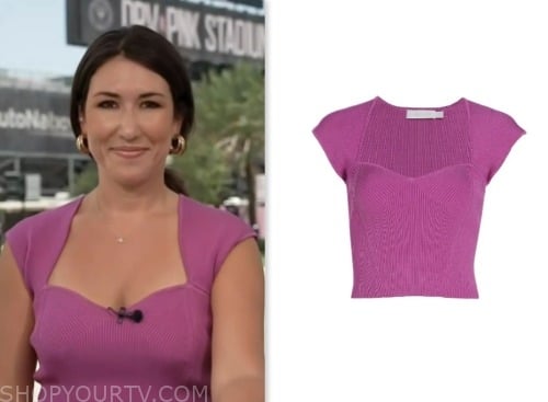 NBC News Daily: July 2023 Marissa Parra's Pink Ribbed Knit Top | Shop ...