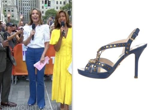 The Today Show: July 2023 Savannah Guthrie's Blue Studded Leather ...