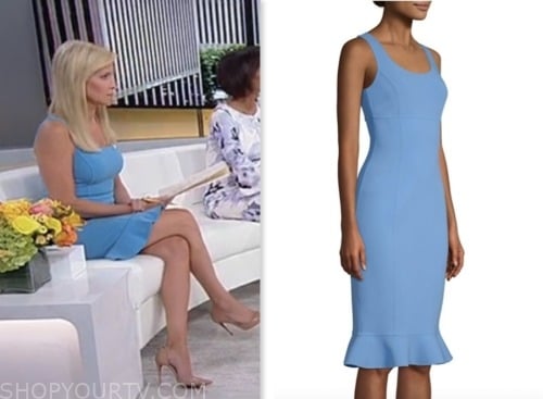 Outnumbered: July 2023 Ainsley Earhardt's Blue Sleeveless Ruffle Hem ...