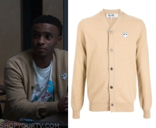 Swagger: Season 2 Episode 2 Beige Heart Cardigan | Shop Your TV