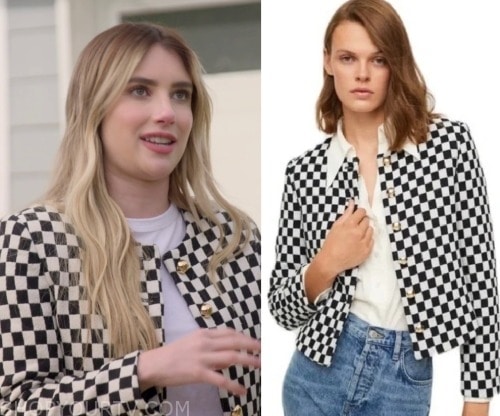 AMI Alexandre Mattiussi Black and White Check Jacket AMI Alexandre Mattiussi