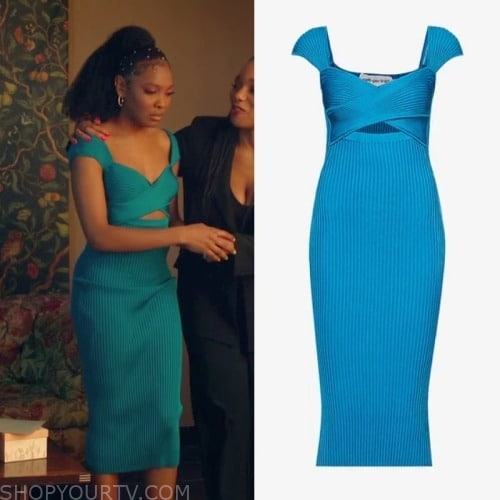 Champion: Season 1 Episode 8 Vita's Ribbed Wrap Dress | Shop Your TV