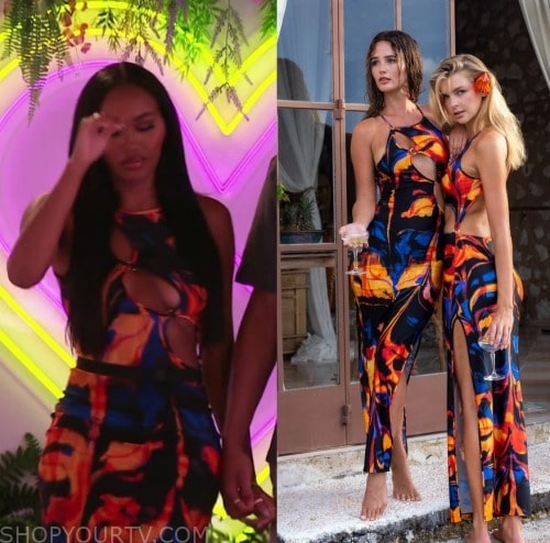 Love Island (UK): Season 10 Episode 31 Ella's Printed Cut Out Dress