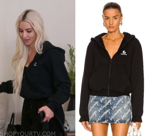 The Kardashians: Season 3 Episode 7 Kim's Zip Cropped Hoodie | Shop Your TV