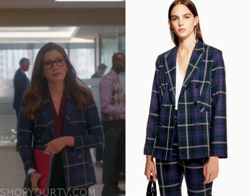 So Help Me Todd: Season 1 Epsiode 5 Susan's plaid Blazer | Shop Your TV