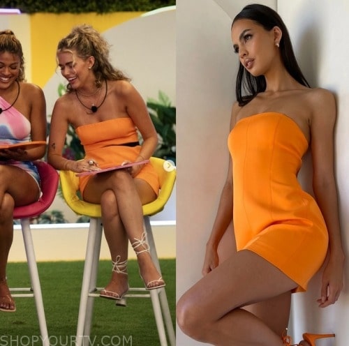 Maci Crepe Mini Dress - Tangerine - MESHKI U.S