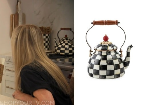 Tamra Judge's Black And White Checkered Tea Kettle