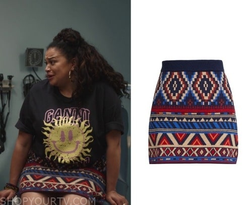 Survival Of The Thickest Season 1 Episode 7 Mavis Printed Tapestry Mini Skirt Shop Your Tv 3232