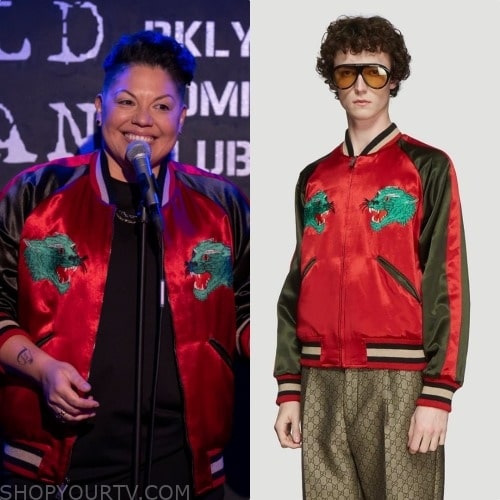 Kendall Roy and Che Diaz Wear Same Vintage Gucci Bomber Jacket