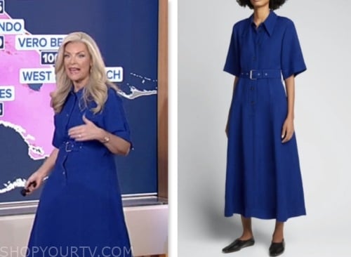 Fox and Friends: August 2023 Janice Dean's Blue Belted Shirt Dress ...