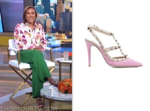 Good Morning America: August 2023 Robin Roberts's Pink Studded Heels ...