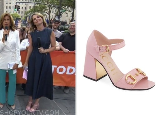 The Today Show: August 2023 Savannah Guthrie's Pink Horsebit Sandals ...