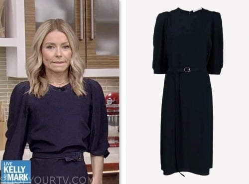 Live with Kelly and Mark: August 2023 Kelly Ripa's Navy Blue Puff ...