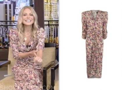 Live with Kelly and Mark: August 2023 Kelly Ripa's Pink Floral Print ...