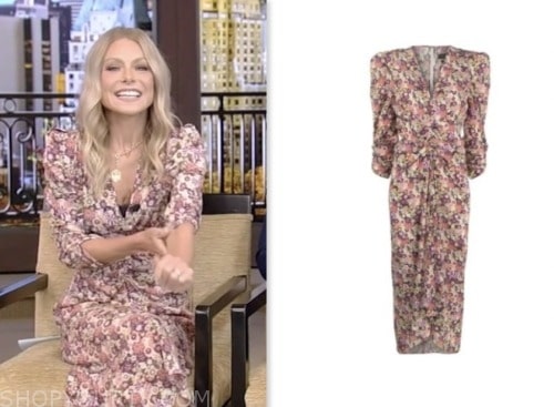 Live with Kelly and Mark: August 2023 Kelly Ripa's Pink Floral Print ...