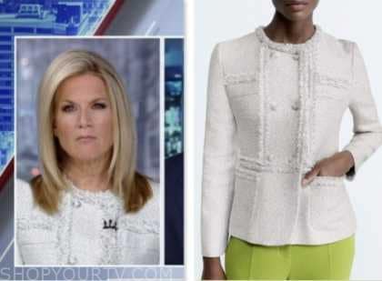 The Story: August 2023 Martha MacCallum's White Tweed Jacket | Shop Your TV