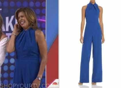 The Today Show: August 2023 Hoda Kotb's Blue Halter Twist Neck Jumpsuit ...