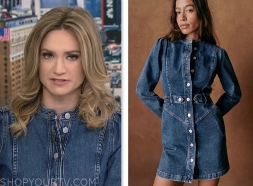 NBC News Daily: August 2023 Ellison Barber's Denim Shirt Dress | Shop ...