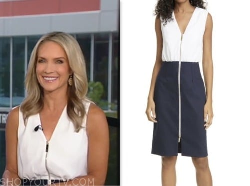 America's Newsroom: August 2023 Dana Perino's White and Navy Sleeveless ...