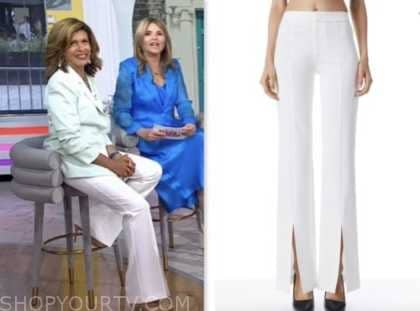 The Today Show: August 2023 Hoda Kotb's White Vent Front Pants | Shop ...