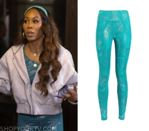 Sanya's silver Balenciaga boot leggings on The Real Housewives of Atlanta