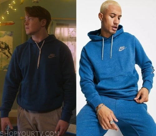 Heartstopper: Season 2 Episode 2 Nick's Blue Nike Tick Hoodie