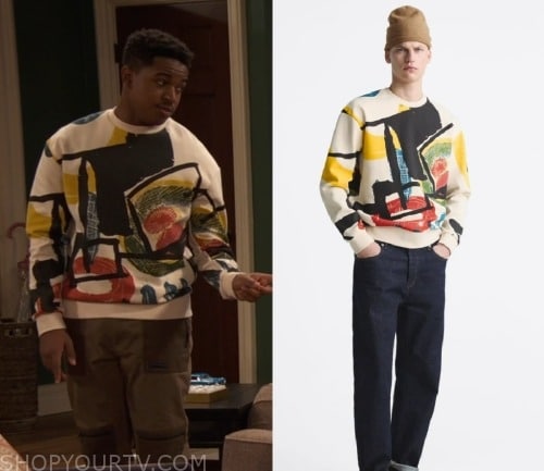 Zara Picasso Graphic Sweatshirt worn by Booker Baxter (Issac Ryan