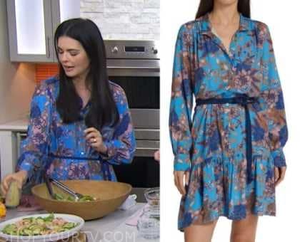 The Today Show: August 2023 Katie Lee Beigel's Blue Floral Belted Dress ...