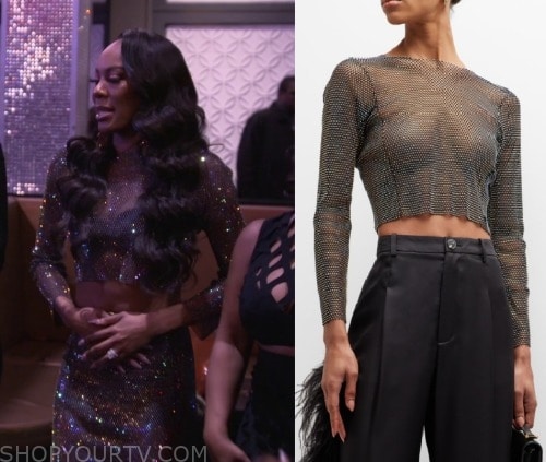 WornOnTV: Sanya's blue metallic sports bra and leggings on The Real  Housewives of Atlanta, Sanya Richards-Ross