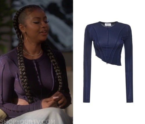 Grown-ish: Season 6 Episode 9 Annika's Seam Detail Top