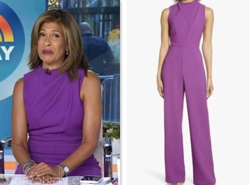 The Today Show: September 2023 Hoda Kotb's Purple Drape Sleeveless ...