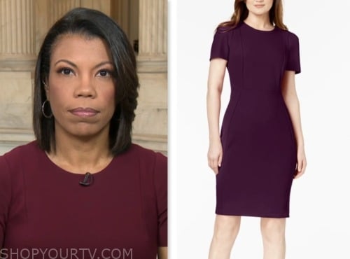 CBS Mornings: September 2023 Nikole Killion's Burgundy Seam Sheath ...