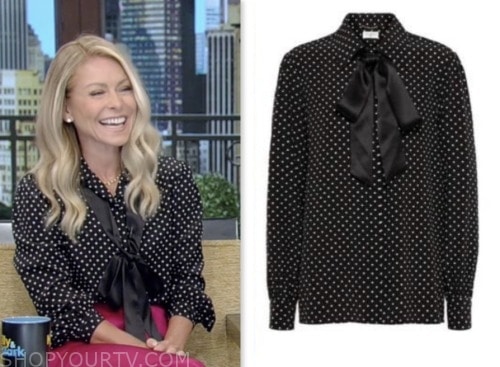 Live with Kelly and Mark: September 2023 Kelly Ripa's Black Polka Dot ...