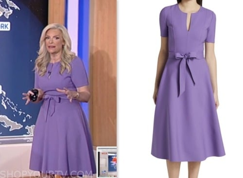 Fox and Friends: November 2022 Ainsley Earhardt's Pink Purple Drape ...