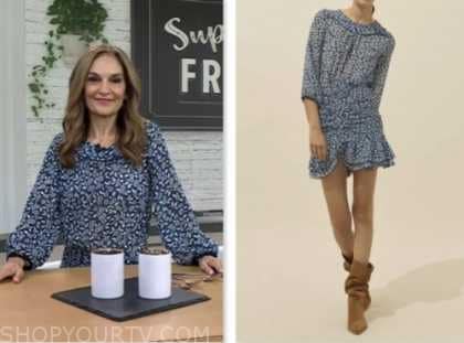 The Today Show September 2023 Joy Bauer S Blue Floral Dress Shop Your TV   Screen Shot 2023 09 09 At 7.53.06 AM 420x311 