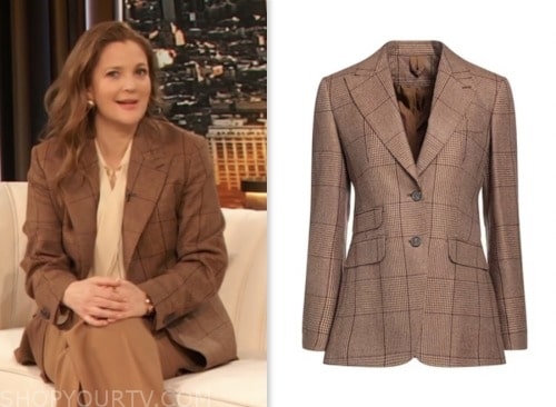 Drew Barrymore Show: January 2023 Drew Barrymore's Plaid Blazer and ...