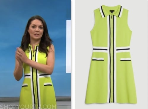 Good Morning Britain: September 2023 Laura Tobin's Lime Yellow Contrast ...