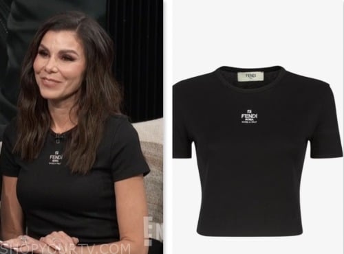 Heather Dubrow Pairs Fendi and Louis Vuitton for the Perfect Monochromatic  Travel Outfit