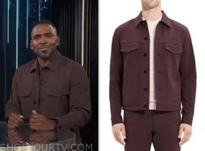 E! News: September 2023 Justin Sylvester's Burgundy Shirt Jacket | Shop ...