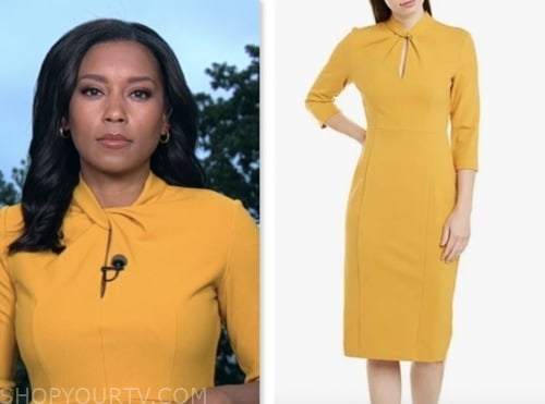 Good Morning America: September 2023 Rachel Scott's Yellow Twist Neck ...