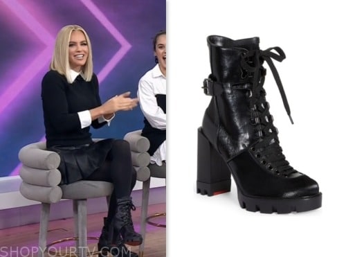 The Today Show: September 2023 Jenny McCarthy's Black Lace-Up Combat ...