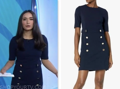 The Today Show: September 2023 Emilie Ikeda's Navy Blue Button Front ...