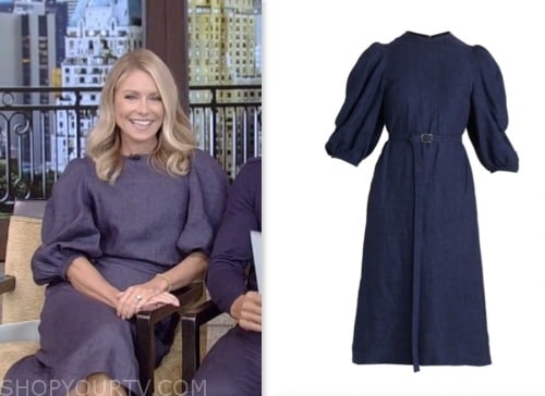 Live with Kelly and Mark: September 2023 Kelly Ripa's Navy Blue Linen ...