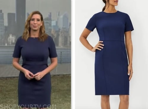 CBS Mornings: September 2023 Stephanie Abrams's Blue Short Sleeve ...